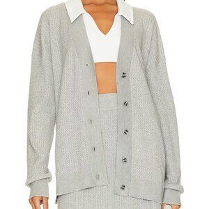NWT WeWoreWhat Varsity Cardigan Heather Grey Size Medium/Large M/L NEW $138